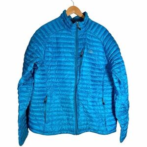 LL Bean Ultralight 850 Puffer Jacket Full Zip Goose Down Blue‎ Men’s XL Tall